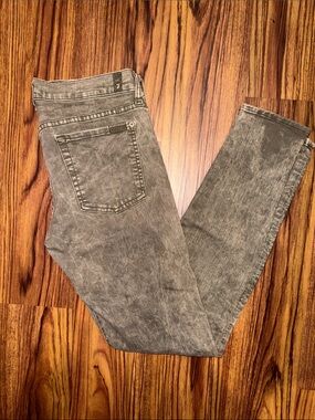 7 For All Mankind Gray Skinny Jeans